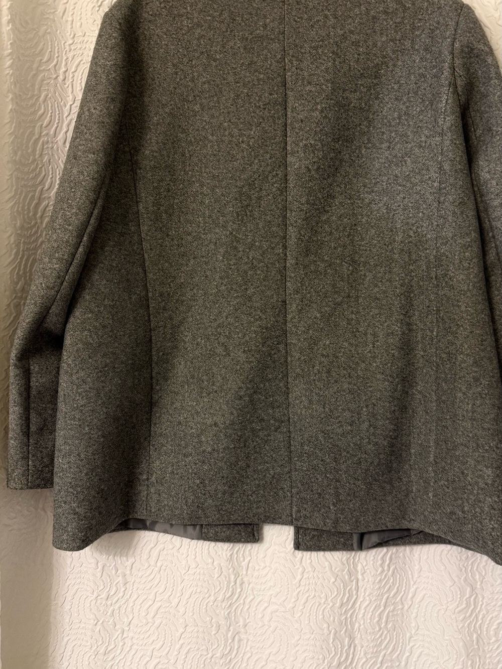 Charcoal Gray Women's Wool Peacoat - Classic Notch Collar - Picture 2 of 7